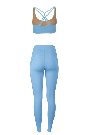 Force BH & Stretch Leggings Set - Dusty Baby Blue - AchievePrime 