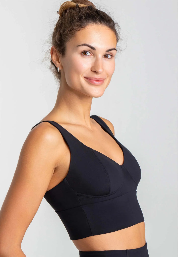 Elegantes Crop Top Damen Seitenansicht