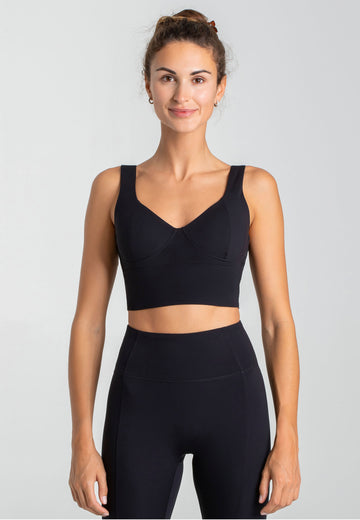 Element Korsett Crop Top - Black - AchievePrime 1