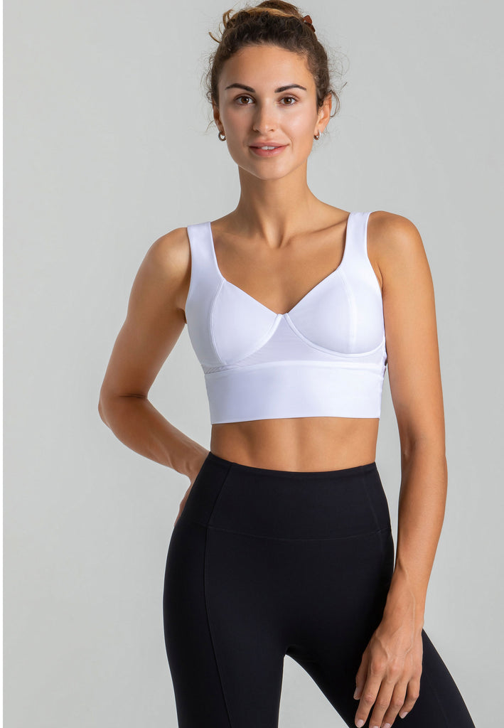 Element Korsett Crop Top - White - AchievePrime 1