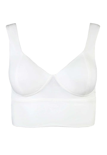 Shapewear Top weiß Detailansicht Stoff