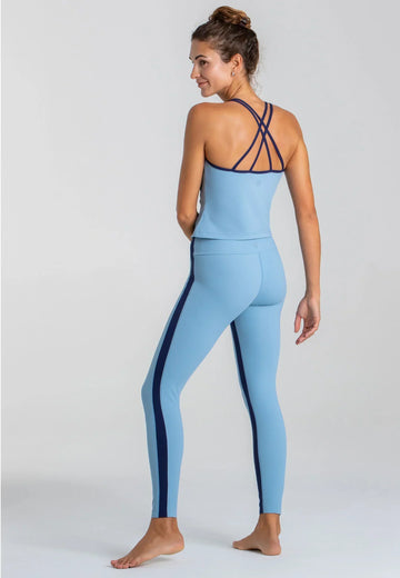 Spirit Tank Top & Expression Leggings Set – Dusty Baby Blue - AchievePrime 