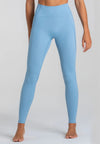 Weiche High Waist Sporthose Dusty Baby Blue recycelt