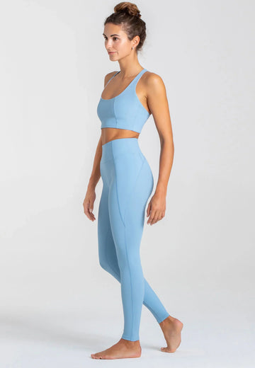 Yoga Outfit Damen blau zweite Haut