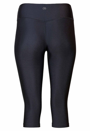 Impulse Crop Leggings mit hohem Bund - Liquid Black - AchievePrime 