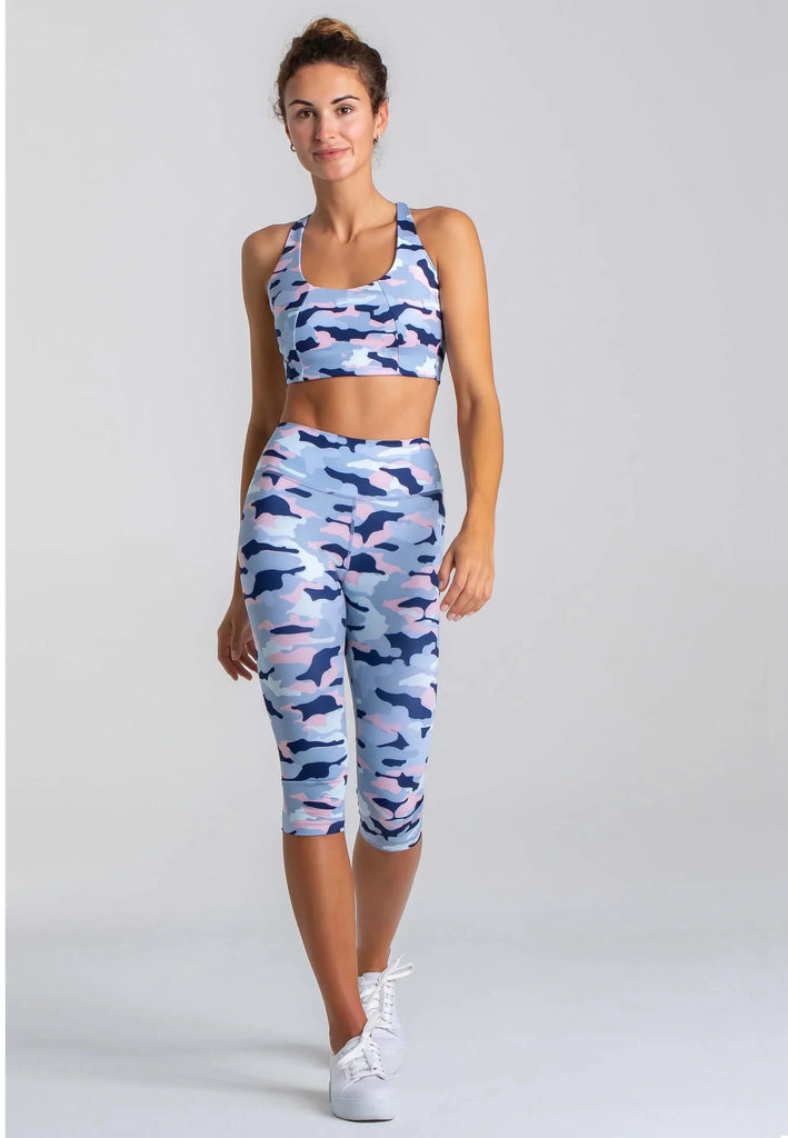 Impulse Crop Leggings mit hohem Bund - Camo - AchievePrime 