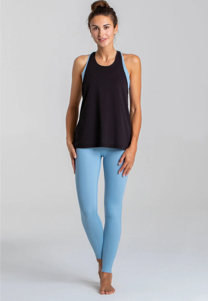 Schwarzes transparentes Sport Top Layering