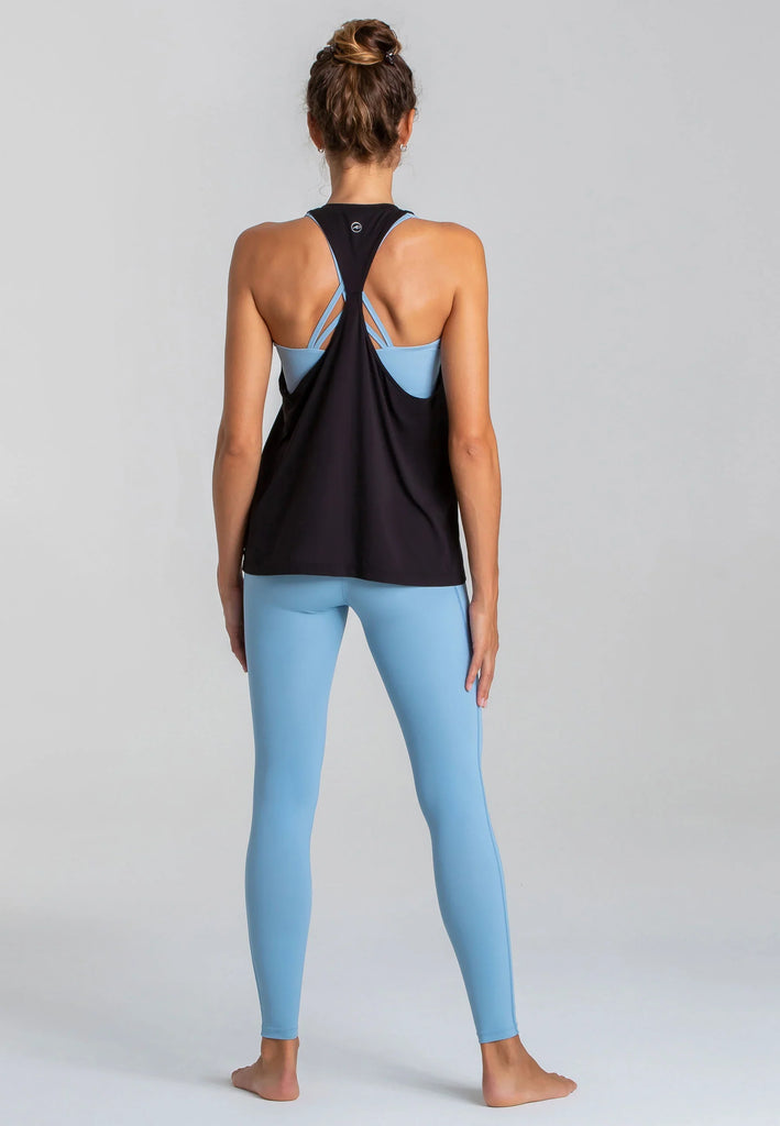 Racerback Top schwarz luftig