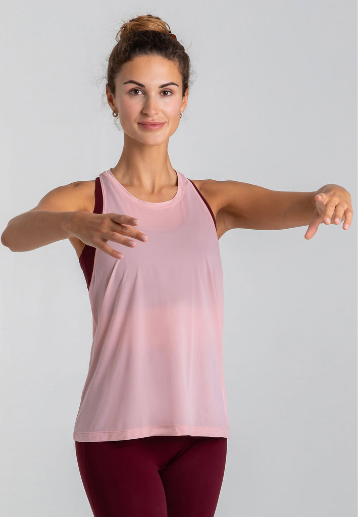 Velocity Sheer Tank Top - Rose Blossom - AchievePrime 1