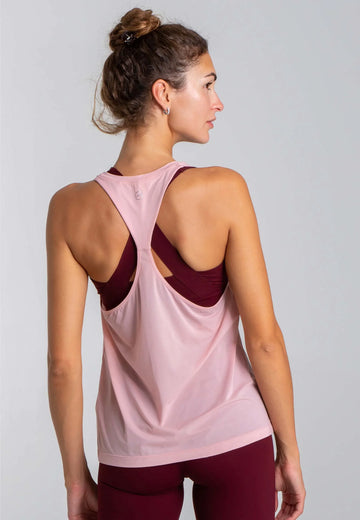 Racerback Top rosa luftig Yoga