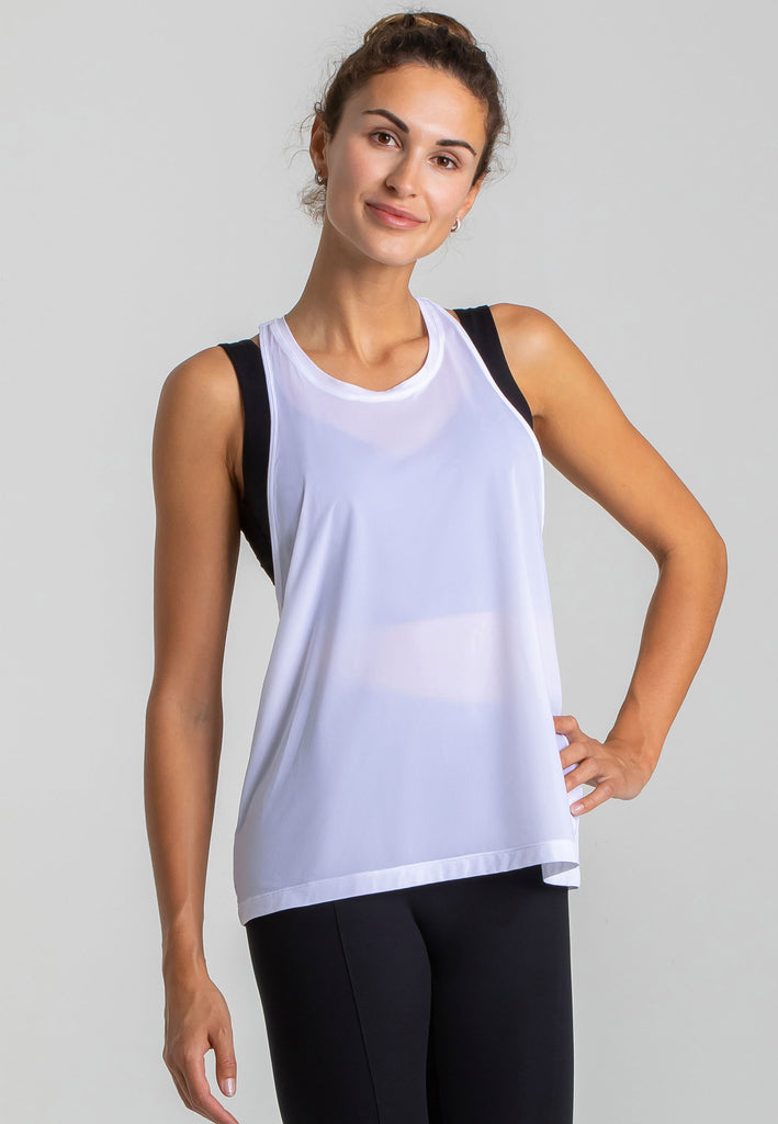 Velocity Sheer Tank Top - White - AchievePrime 1