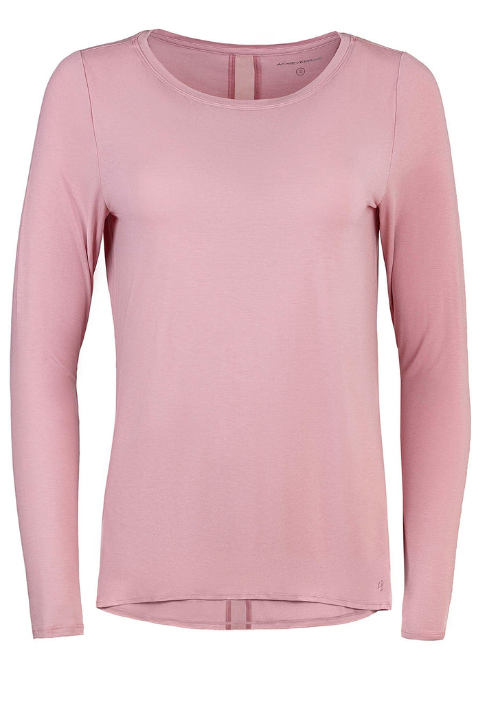 Wave Long Sleeve Damen rosa Tencel Vorderansicht