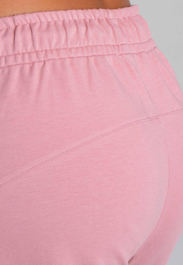 Rosa Jogger Set Damen Rückansicht Push-Up Effekt