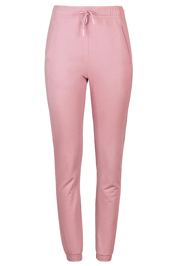 Premium Jogginghose Damen rosa Baumwolle Vorderansicht