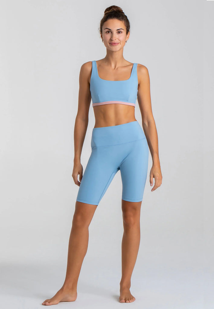 Charm Bralette Reversible - Rose Blossom Dusty Baby Blue - AchievePrime 