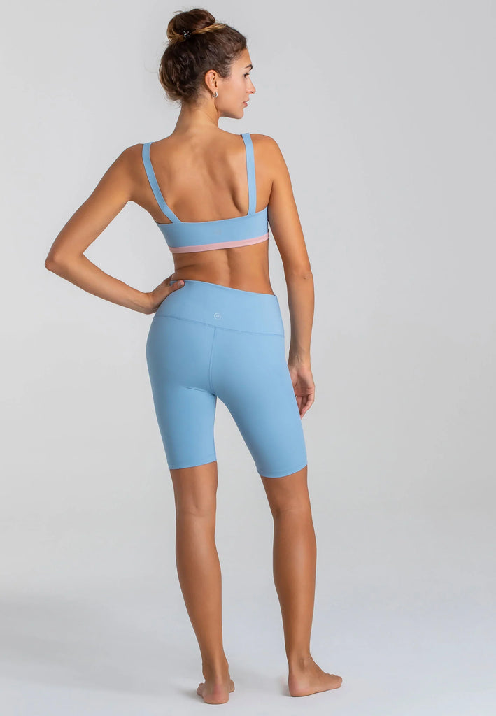 Charm Bralette Reversible - Rose Blossom Dusty Baby Blue - AchievePrime 