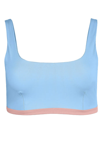 Charm Bralette Reversible - Rose Blossom Dusty Baby Blue - AchievePrime 