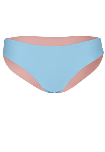 Charm Swim und Surf Bikini-Höschen Reversible - Rose Blossom Dusty Baby Blue - AchievePrime 