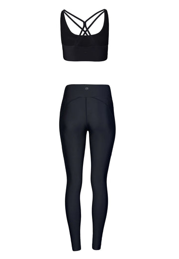 Force BH & Stretch Leggings Set - Liquid Black - AchievePrime 