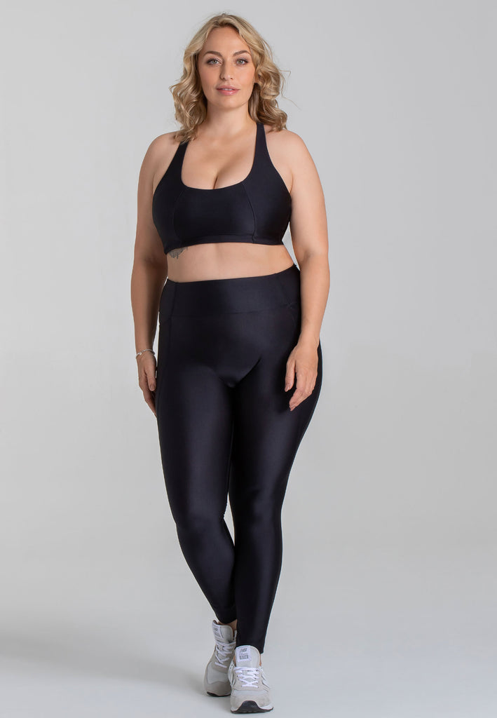 Force BH & Stretch Leggings Set - Liquid Black - AchievePrime 5