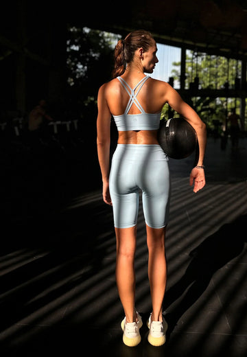 Force BH & Star Shorts Set - Dusty Baby Blue - AchievePrime 