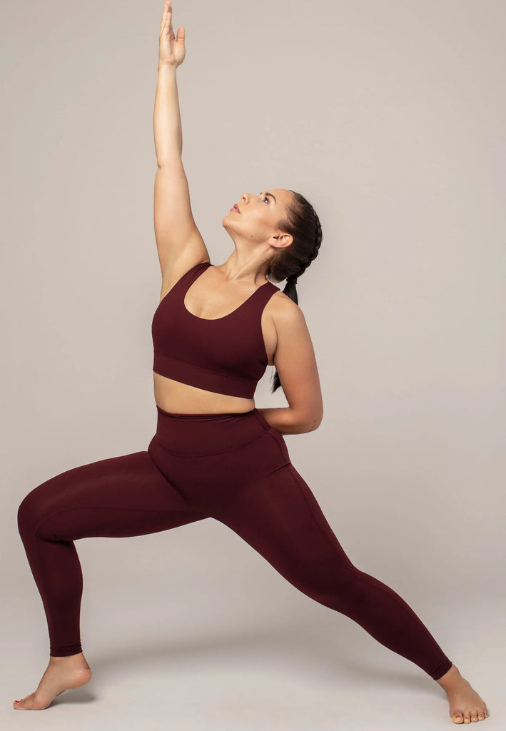Motion Leggings mit hohem Bund - Henna Red - AchievePrime 