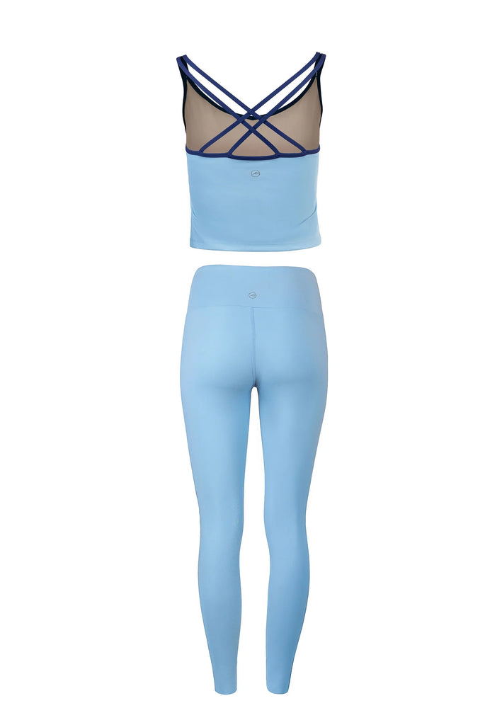 Spirit Tank Top & Expression Leggings Set – Dusty Baby Blue - AchievePrime 