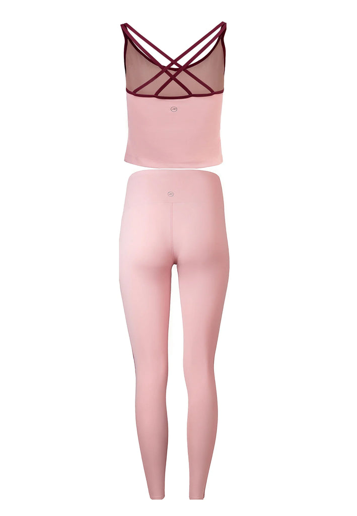 Spirit Tank Top & Expression Leggings Set – Rose Blossom - AchievePrime 