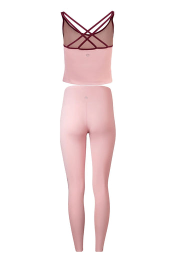 Spirit Tank Top & Expression Leggings Set – Rose Blossom - AchievePrime 