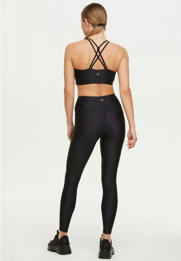Stretch Leggings mit hohem Bund - Liquid Black - AchievePrime 