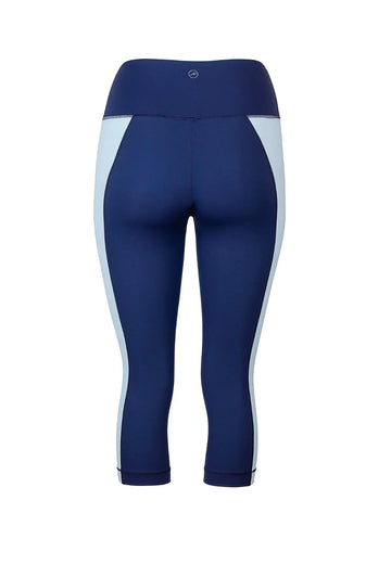 Dynamic Crop Leggings mit hohem Bund - True Blue - AchievePrime 